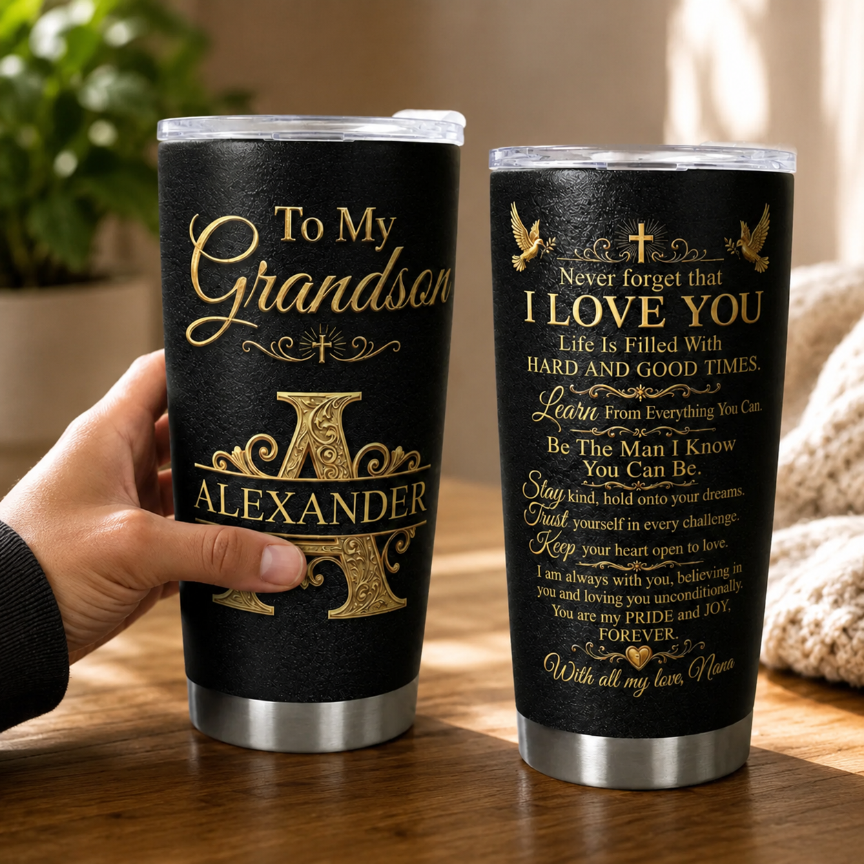 Be The Man I Know You Can Be, Christian Gift For Son | Personalized Stainless Steel Tumbler