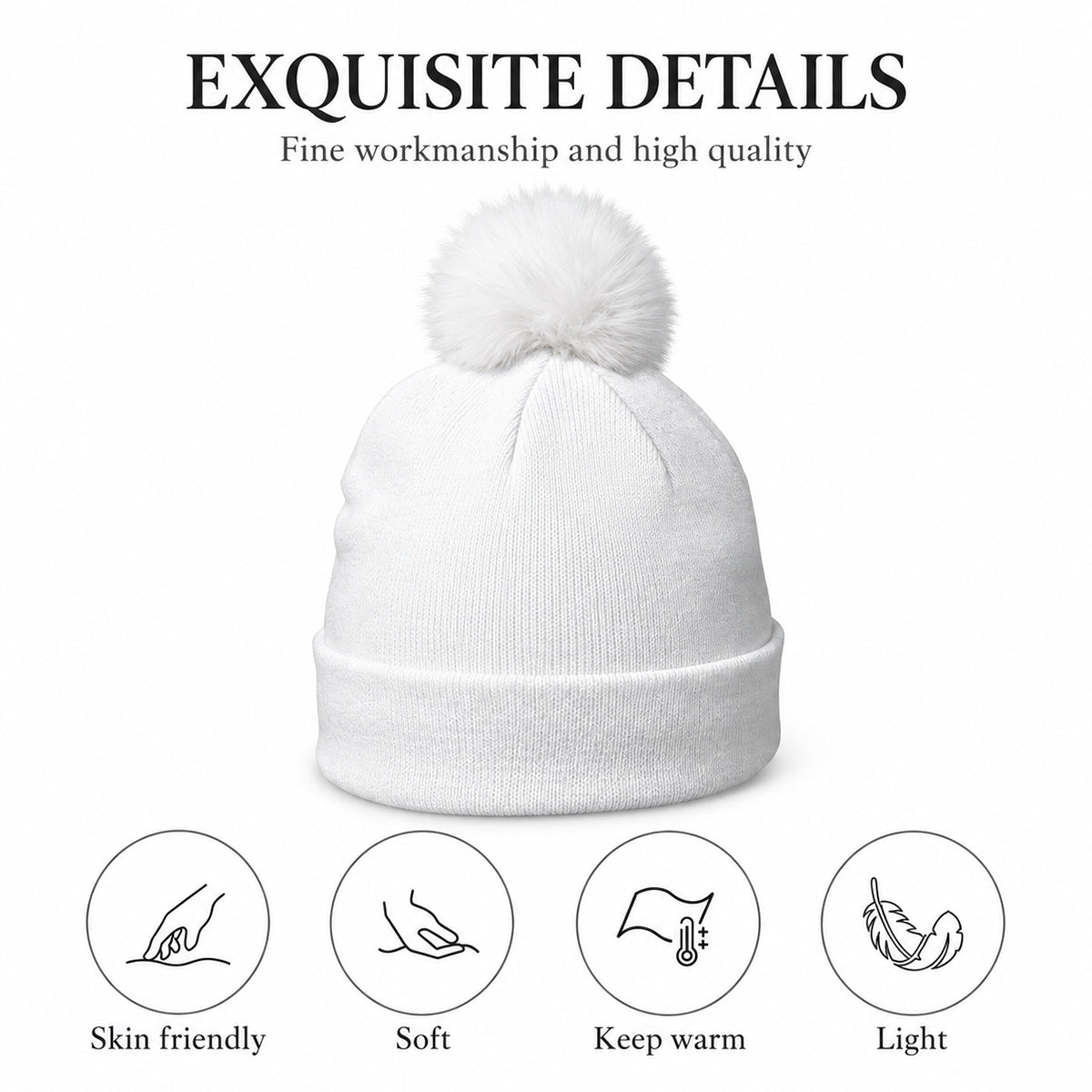 God Says I Am Christmas, Christian Christmas For Mom, Daughter, Wife, Sister | Personalized Bobble Beanie Hat
