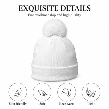 God Says I Am Christmas, Christian Christmas For Mom, Daughter, Wife, Sister | Personalized Bobble Beanie Hat