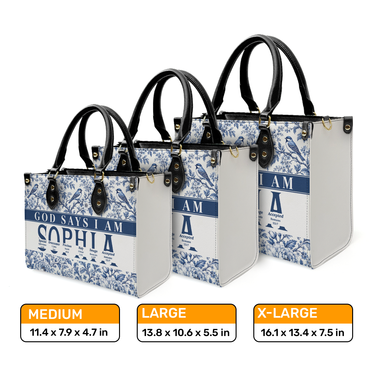 God Says I Am, Gift For Women | Personalized Leather Handbag