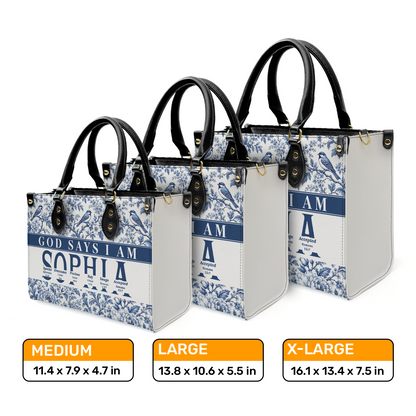 God Says I Am, Gift For Women | Personalized Leather Handbag