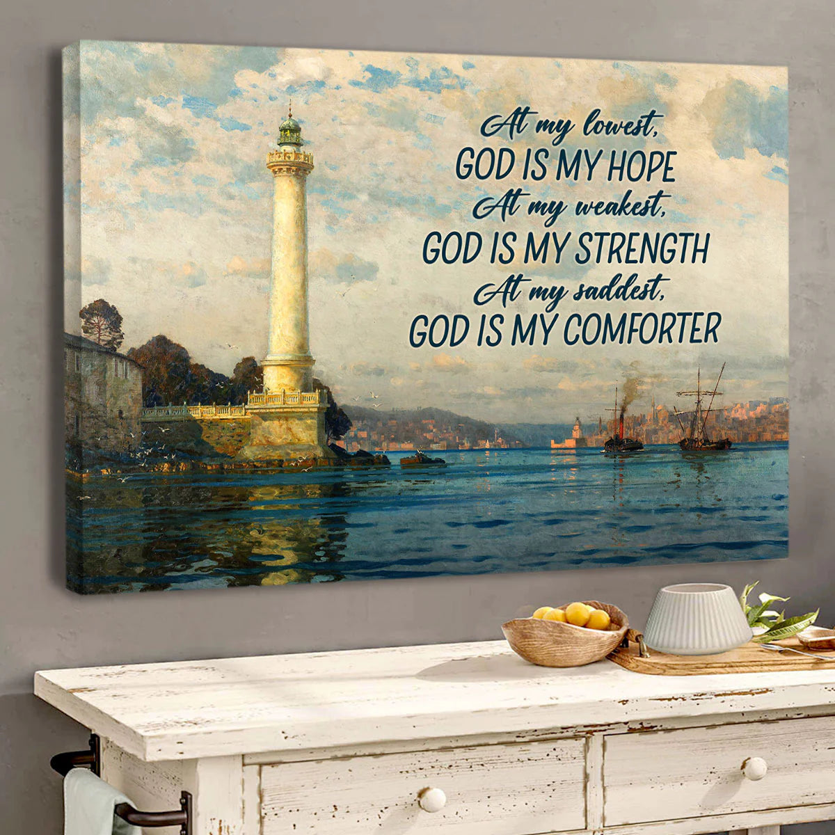 God Is My Hope - Personalized Canvas