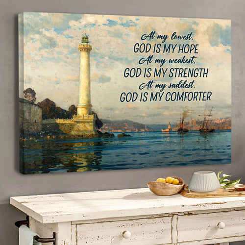 God Is My Hope - Personalized Canvas