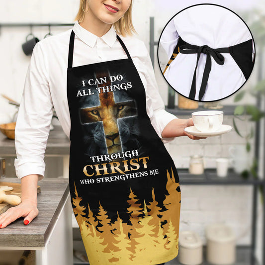 I Can Do All Things Through Christ - Apron With Neck Strap