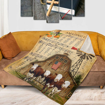 Meaningful Fleece Blanket | Amazing Grace | Unique Religious Gifts For Christian Family