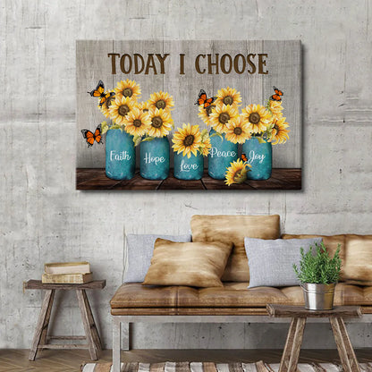 Today I Choose Faith - Personalized Canvas