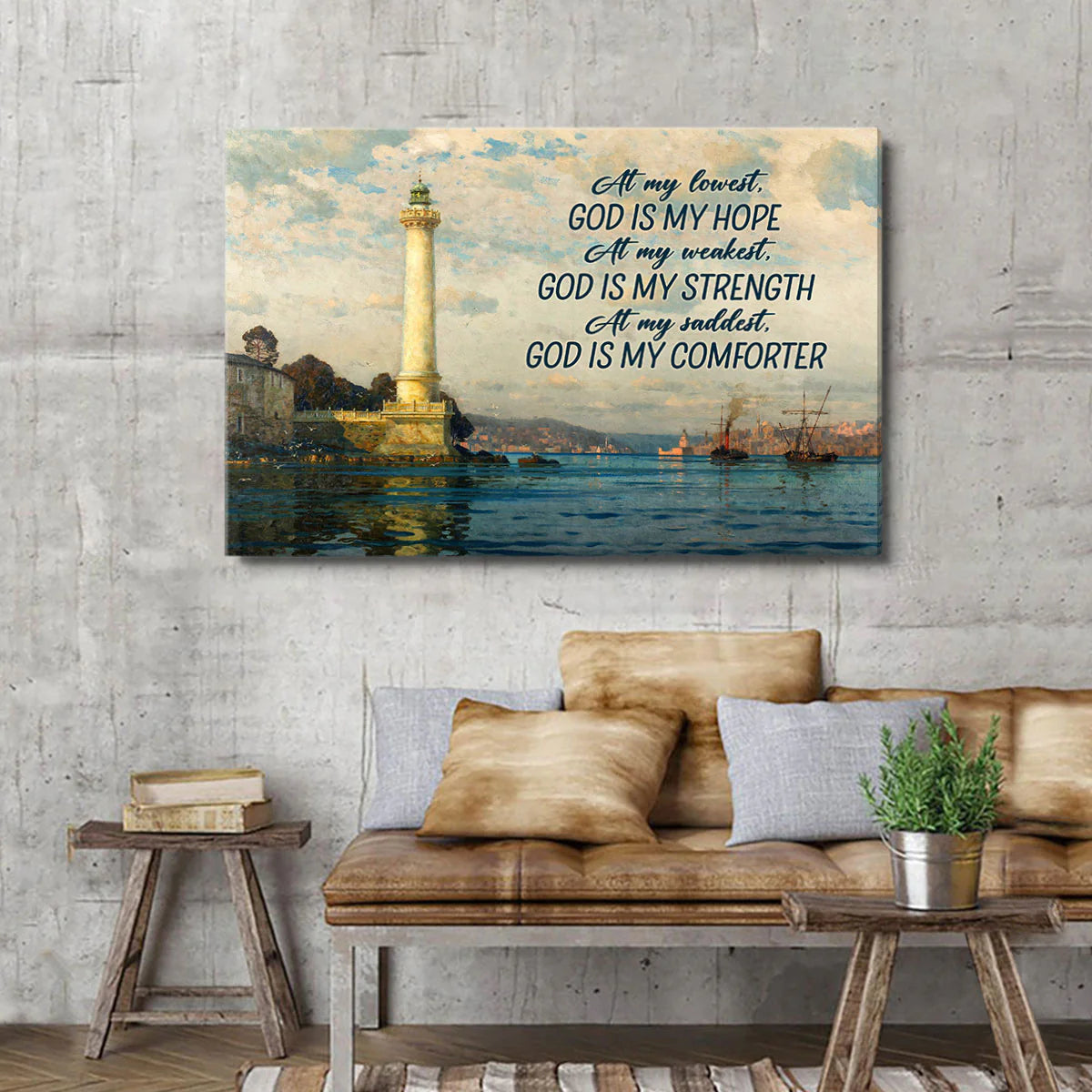 God Is My Hope - Personalized Canvas