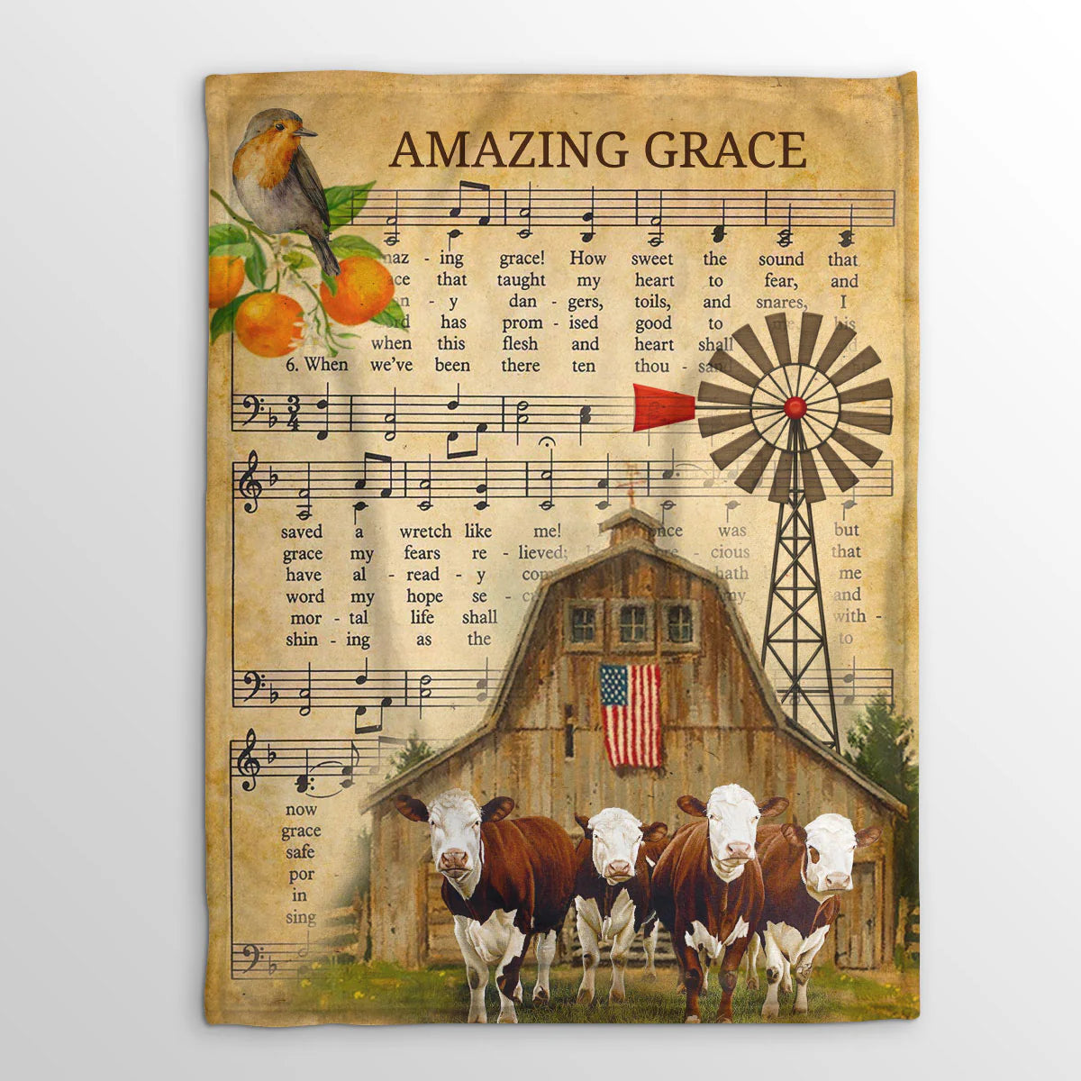 Meaningful Fleece Blanket | Amazing Grace | Unique Religious Gifts For Christian Family