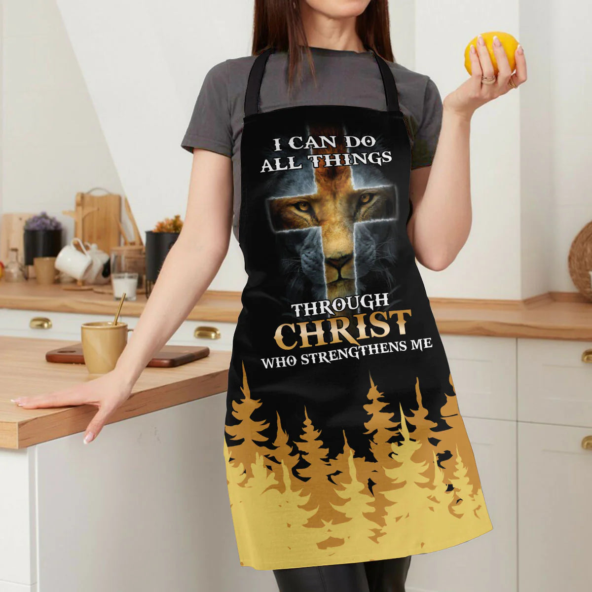 I Can Do All Things Through Christ - Apron With Neck Strap