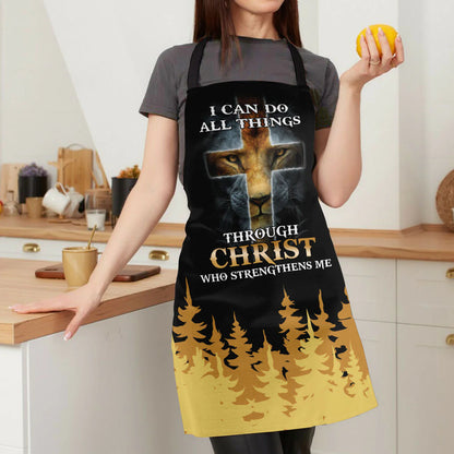I Can Do All Things Through Christ - Apron With Neck Strap