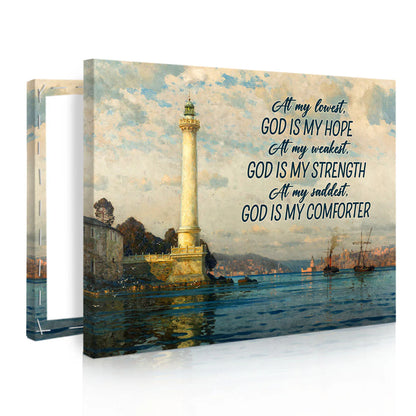 God Is My Hope - Personalized Canvas