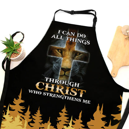 I Can Do All Things Through Christ - Apron With Neck Strap