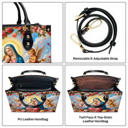 Heavenly Mother's Loving Embrace - Leather Handbag