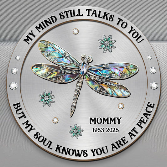 Memorial My Mind Still Talks To You, Gift For Women - Personalized Car Visor Clip