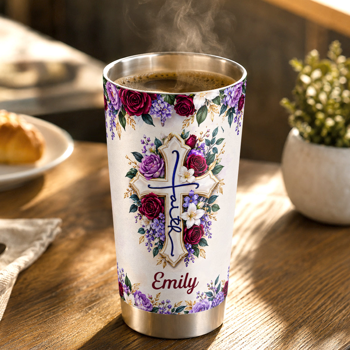 Every Day God Thinks Of You, Gift For Mom | Personalized Stainless Steel Tumbler