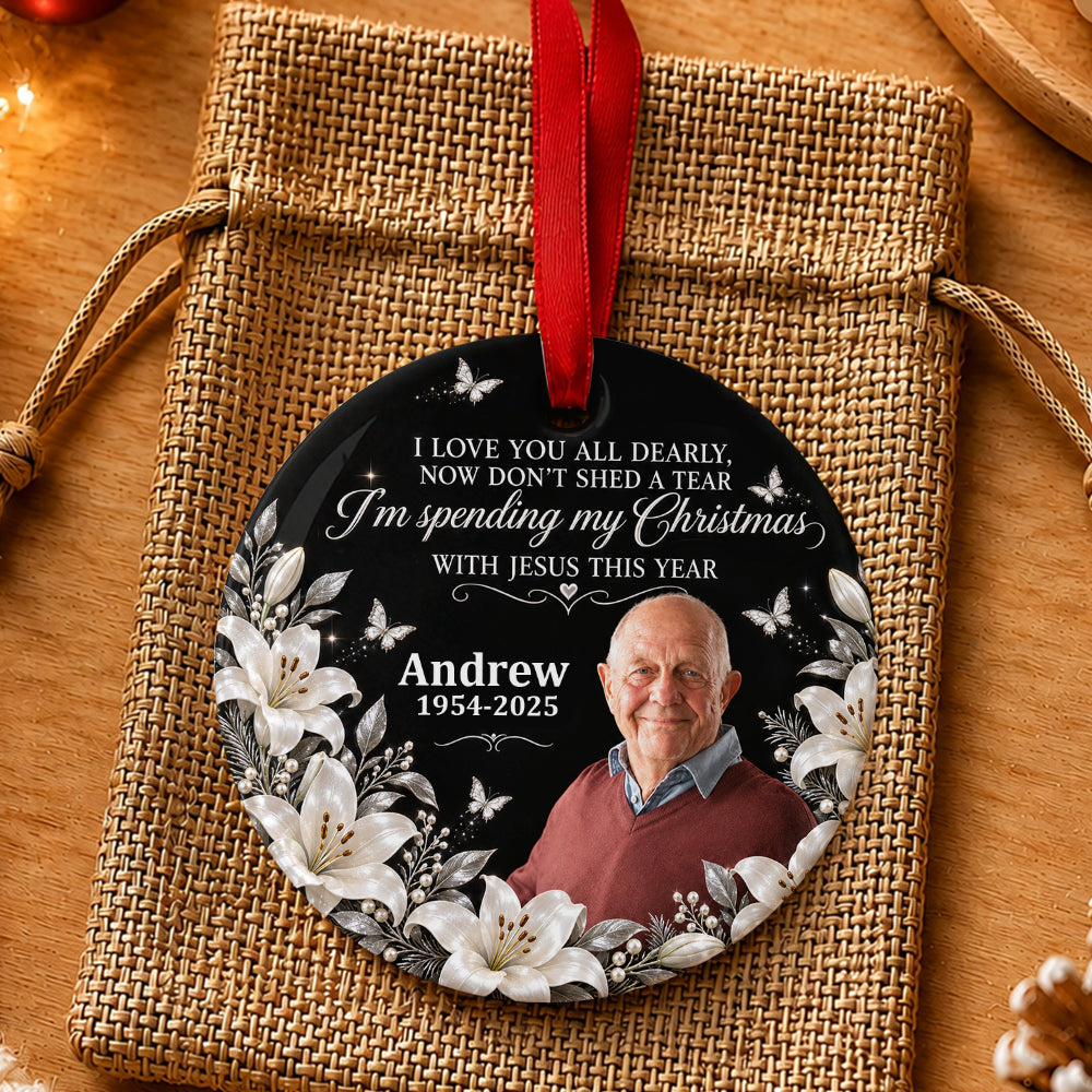 I Am Always With You, Gift For Family - Personalized Round Shaped Ceramic Ornament