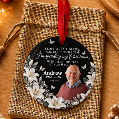 I Am Always With You, Gift For Family - Personalized Round Shaped Ceramic Ornament