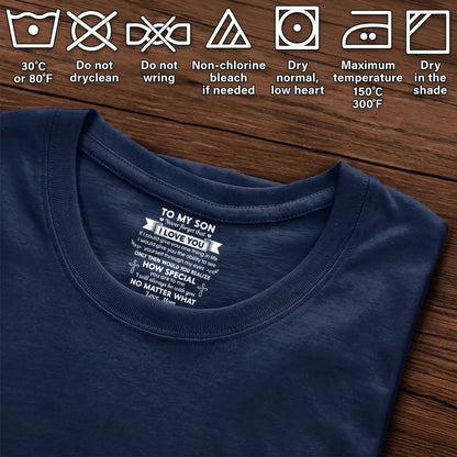 Never Forget That I Love You Ver 1 , Gift For Son From Mom | Personalized Shirt With Design Inner Neck