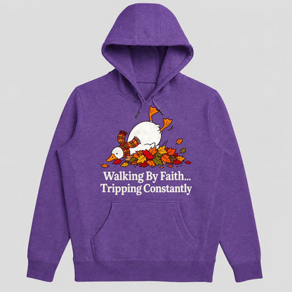 Walking By Faith Tripping Constantly, Gift For Christian Goose Lovers - 2D Unisex Hoodie