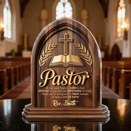 A Truly Great Pastor, Gift For Pastor | Personalized Custom Shaped Acrylic Plaque