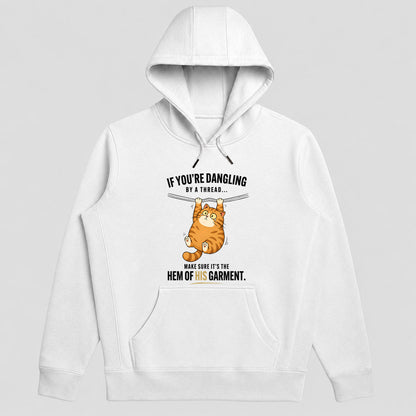 If You're Dangling By A Thread Make Sure It's The Hem Of His Garment Matthew 9:20 - Gift For Christian Cat Lovers, Women, Friends | 2D Unisex Hoodie