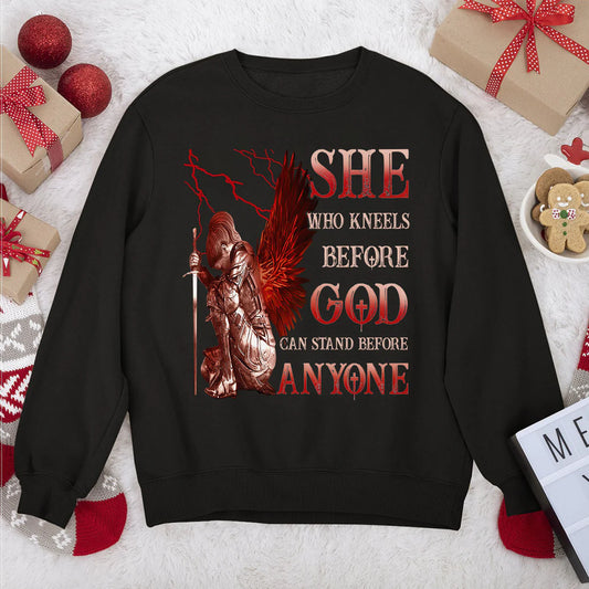 Who Kneels Before God Can Stand Before Anyone | 2D Unisex Sweatshirt