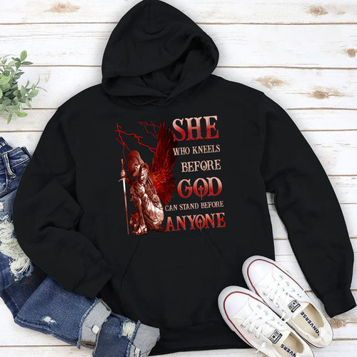 Who Kneels Before God Can Stand Before Anyone | 2D Unisex Hoodie