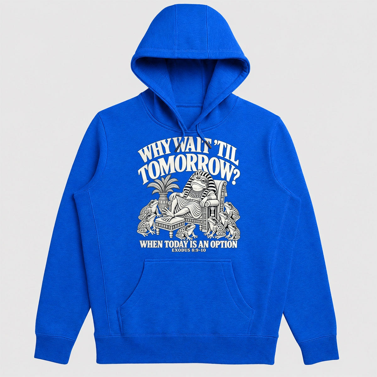 Why Wait Til Tomorrow When Today Is An Option, Exodus 8:9-10, Gift For Christian Procrastinators - 2D Unisex Hoodie