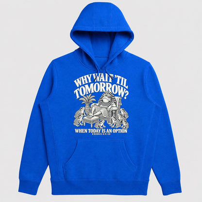 Why Wait Til Tomorrow When Today Is An Option, Exodus 8:9-10, Gift For Christian Procrastinators - 2D Unisex Hoodie