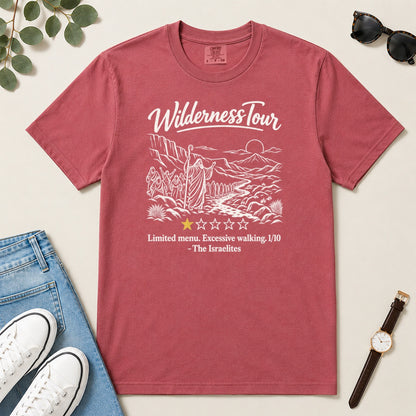 Wilderness Tour Limited Menu Excessive Walking, Gift For Funny Christians - 2D Unisex Garment-dyed T-shirt