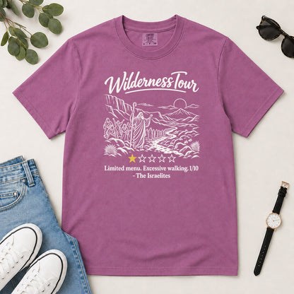 Wilderness Tour Limited Menu Excessive Walking, Gift For Funny Christians - 2D Unisex Garment-dyed T-shirt
