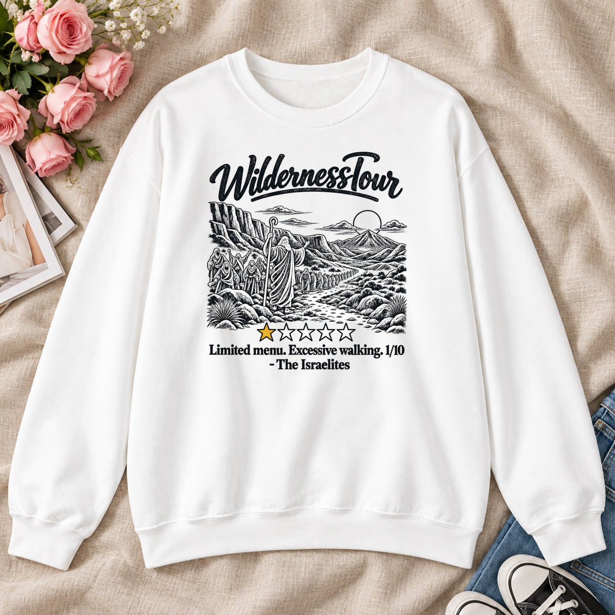 Wilderness Tour Limited Menu Excessive Walking The Israelites, Gift For Bible Study Lovers - 2D Unisex Sweatshirt