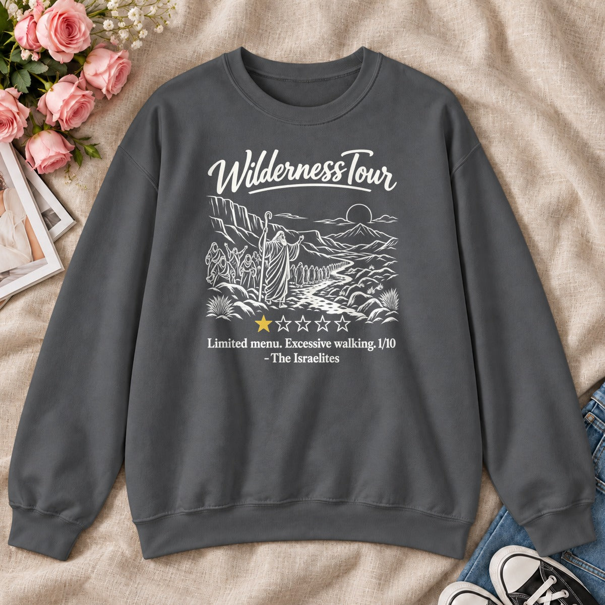 Wilderness Tour Limited Menu Excessive Walking The Israelites, Gift For Bible Study Lovers - 2D Unisex Sweatshirt