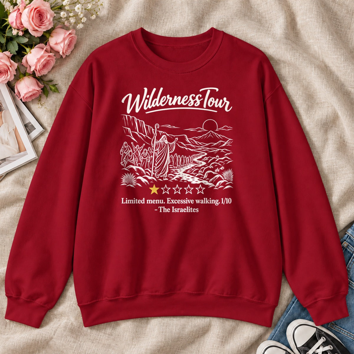 Wilderness Tour Limited Menu Excessive Walking The Israelites, Gift For Bible Study Lovers - 2D Unisex Sweatshirt