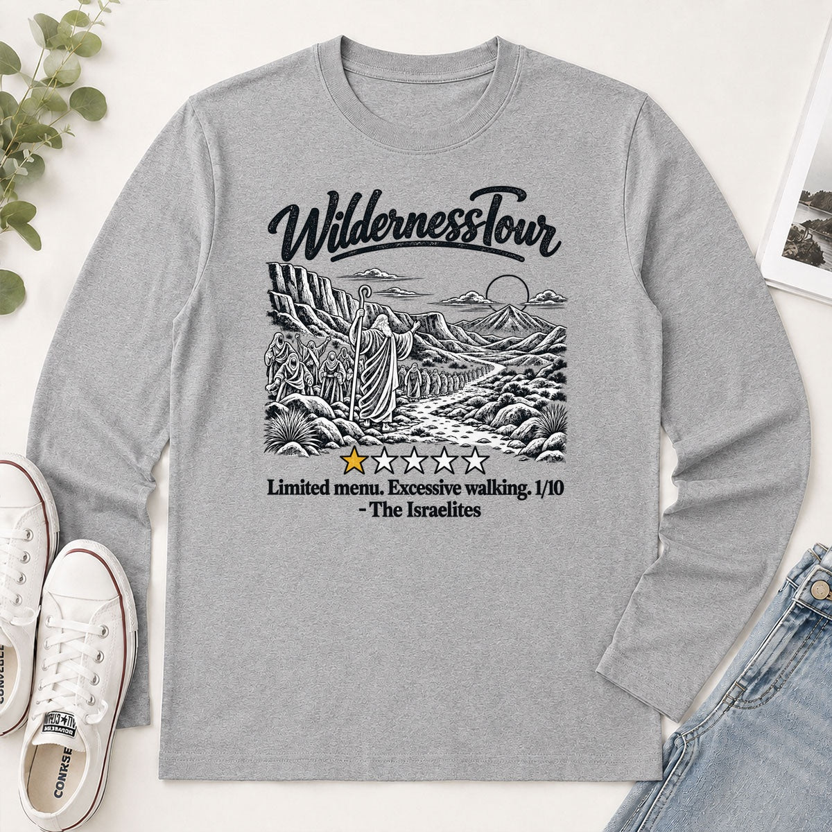 Wilderness Tour Limited Menu Excessive Walking The Israelites, Gift For Bible Lovers - 2D Unisex Long Sleeve