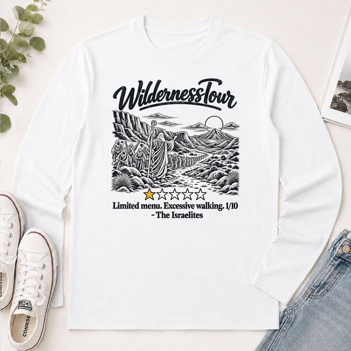 Wilderness Tour Limited Menu Excessive Walking The Israelites, Gift For Bible Lovers - 2D Unisex Long Sleeve