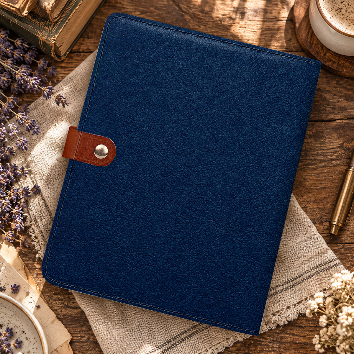 Man Of God, Gift For Men | Personalized Leather Notebook Cover With Pocket