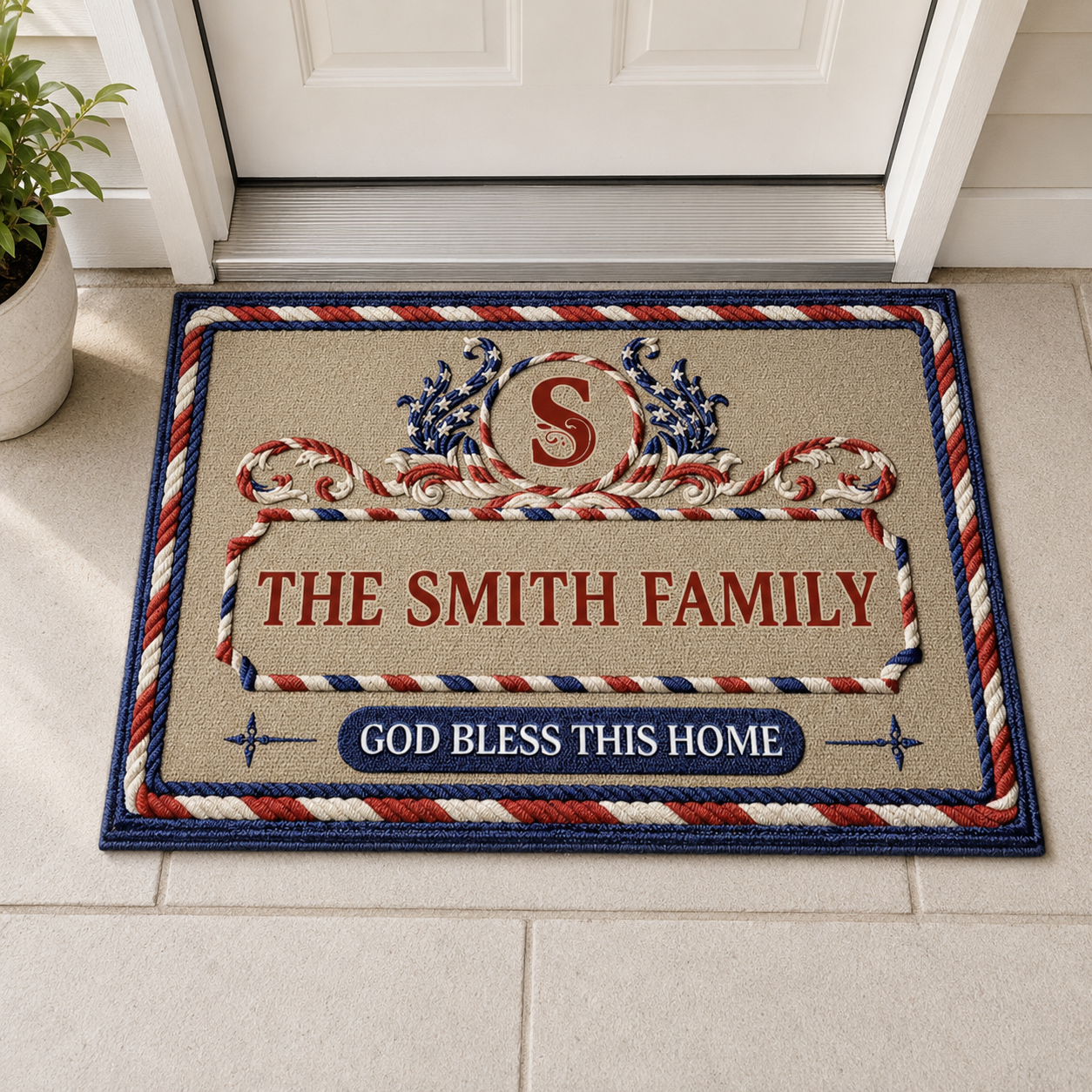 God Bless This Home, Gift of Grace | Personalized Doormat