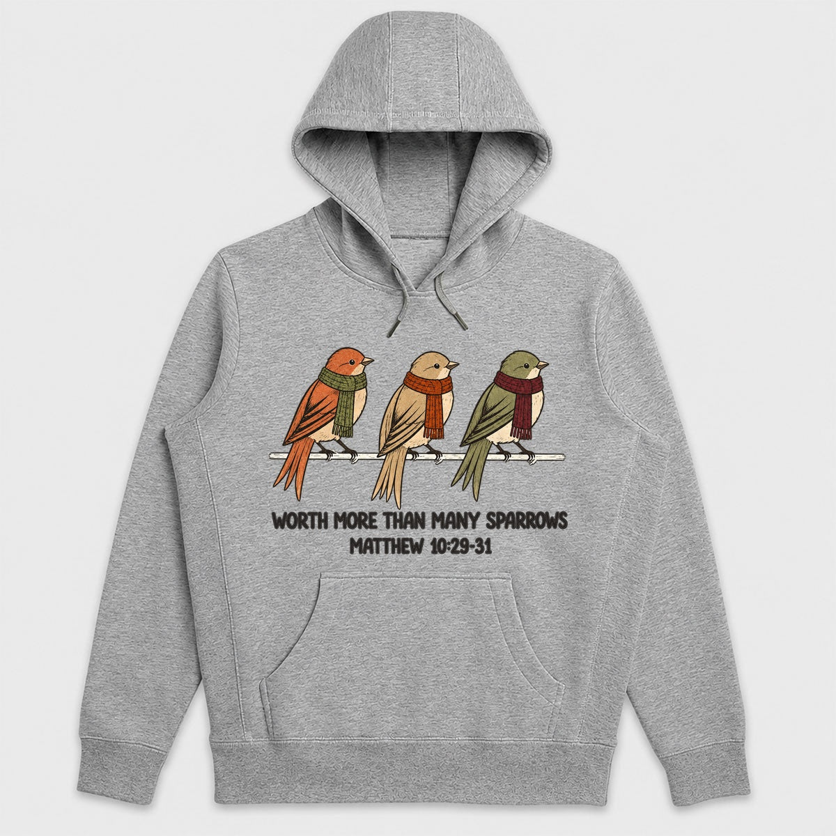 Worth More Than Many Sparrows, Gift For Christian Bird Lovers - 2D Unisex Hoodie