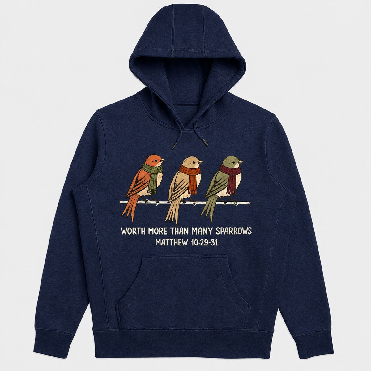 Worth More Than Many Sparrows, Gift For Christian Bird Lovers - 2D Unisex Hoodie