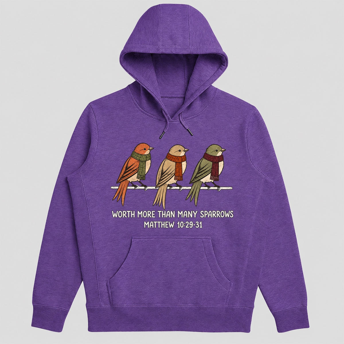 Worth More Than Many Sparrows, Gift For Christian Bird Lovers - 2D Unisex Hoodie