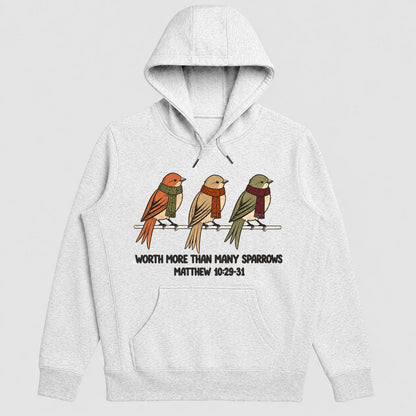 Worth More Than Many Sparrows, Gift For Christian Bird Lovers - 2D Unisex Hoodie