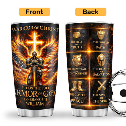 Warrior Of Christ | Personalized Stainless Steel Tumbler