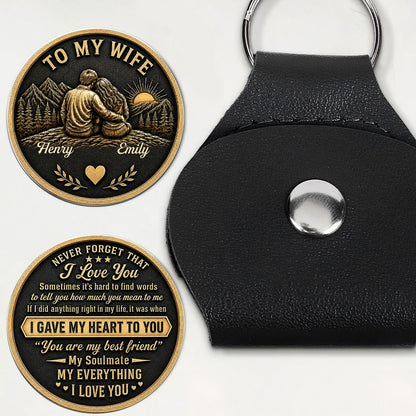 Love Token Lasts Forever, Gift For Wife From Husband - Personalized Pocket Hug