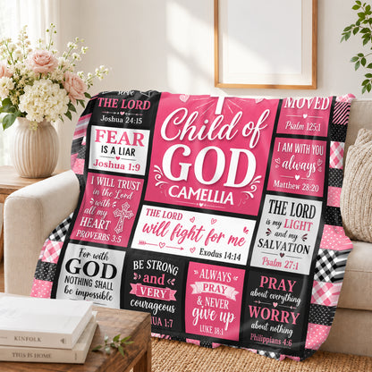 Child Of God, Gift For Daughter | Personalized Fleece Blanket