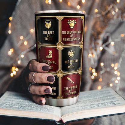 Put On The Full Armor Of God | Personalized Stainless Steel Tumbler