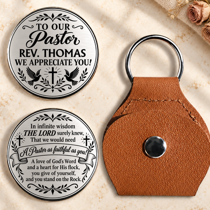 In Infinite Wisdom, Pastor Appreciation Gifts For Pastor | Personalized Pocket Hug