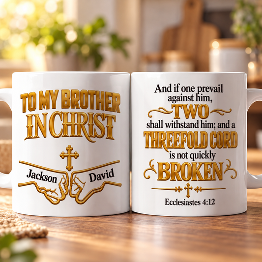 To My Brother In Christ, Gift For Brother | Personalized Ceramic Coffee Mug
