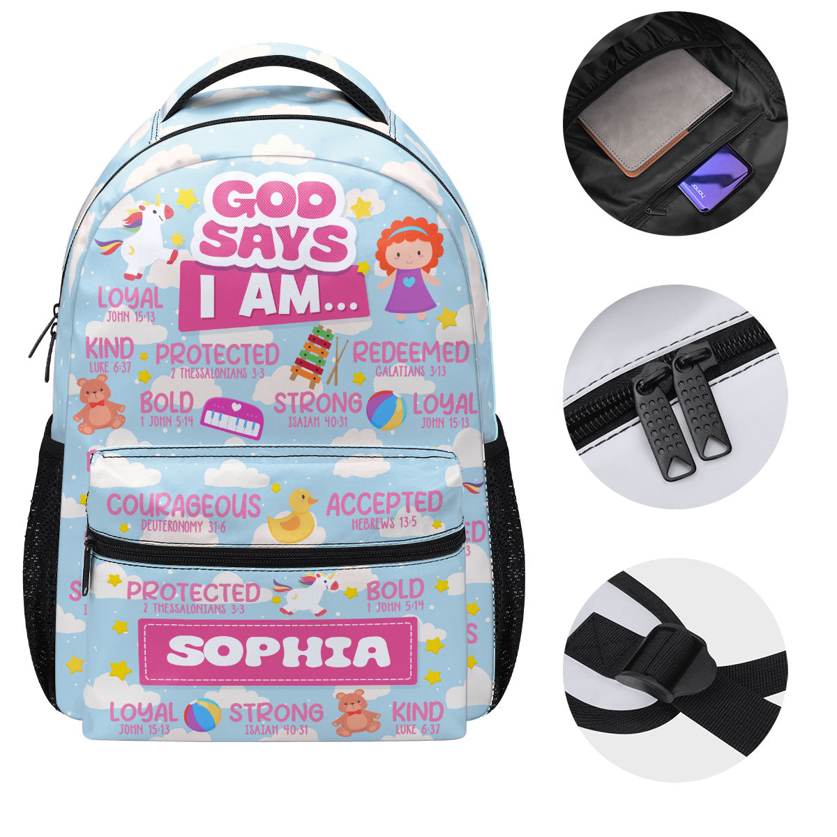 God Says I Am | Personalized Backpack