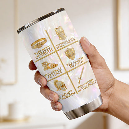 Put On The Full Armor Of God | Personalized Stainless Steel Tumbler
